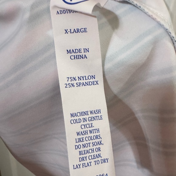 ✨ 🆕 Addison Bay Racquet Striped Print Crew Neck Sleeveless Pleated Active 👗✨ - Picture 14 of 15